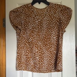 SHEIN Cheetah Print Dress Shirt